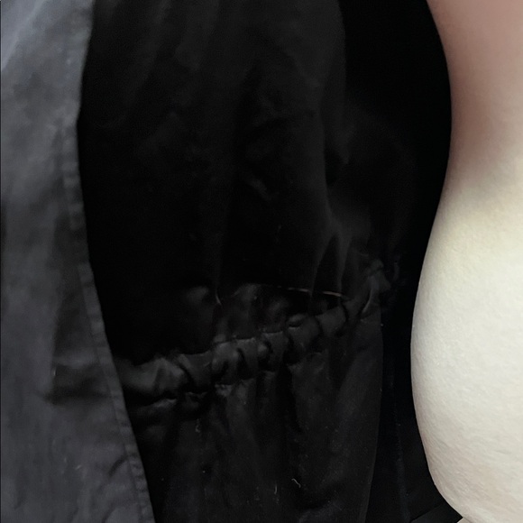 Active USA Women's Black Hooded Drawstring Utility Anorak Jacket - Picture 3 of 7